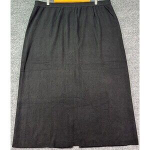 Whisper Knit by Louis Dell’Olio Women’s 1X Black Knit Pull-On Midi Skirt